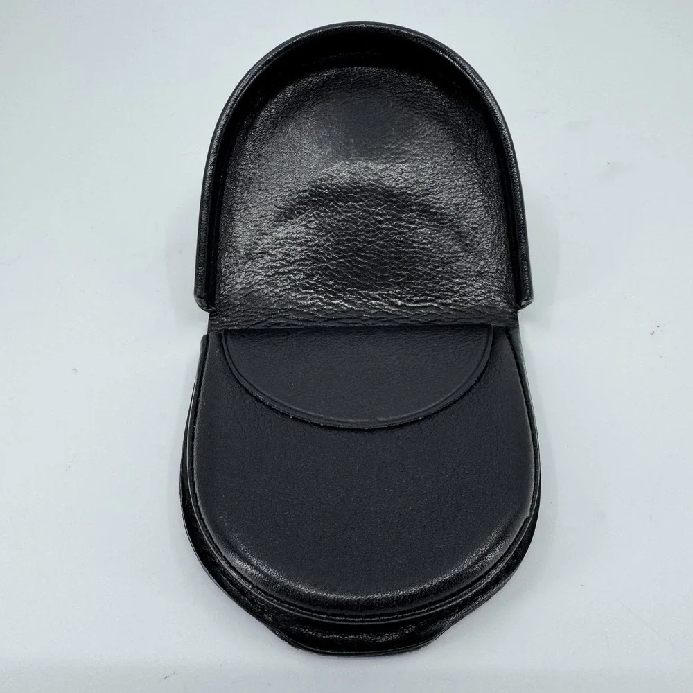 RARE Vintage GIANNI VERSACE, BLACK Leather Coin Purse Men's Wallet Made In Italy